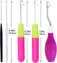 5er Häkelnadel Set für Haarverlängerung & Teppichherstellung