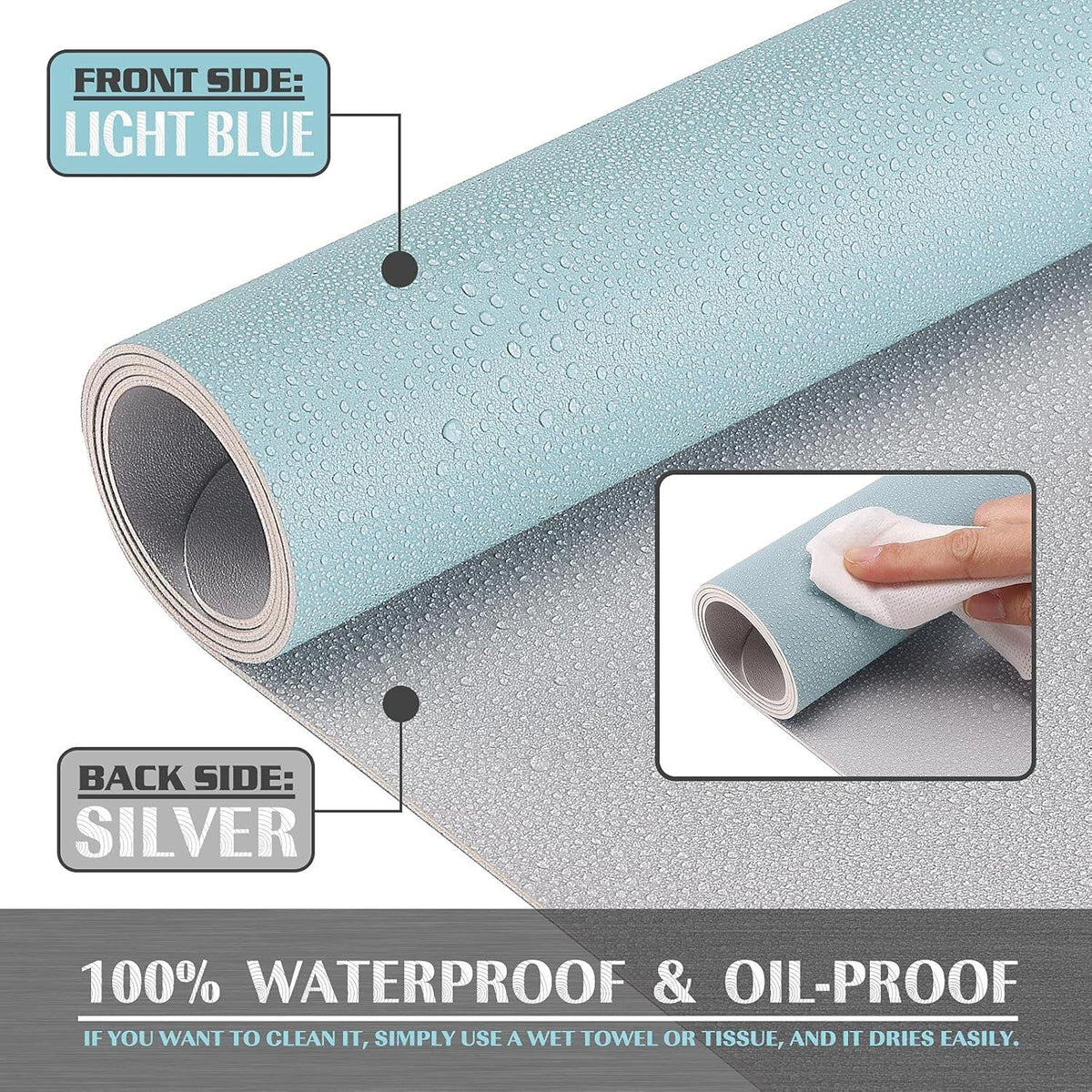 Wasserdichte Schreibtischunterlage 60x35cm PVC doppelseitig