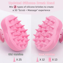 Kopfhautmassage Bürste Silikonborsten Haarwachstum Rosa
