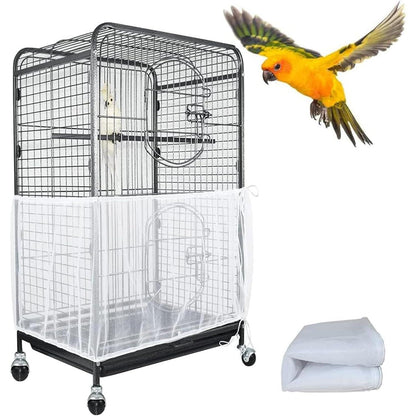 Vogelkäfig Abdeckung Verstellbar – Nylon Netz für Sittichkäfige
