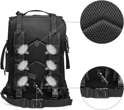 G4Free 50L Militär Rucksack Taktischer Bundeswehr Molle Assault Backpack Schwarz