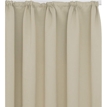 Blickdichte Thermovorhänge 260x140 cm - Beige 2er Set
