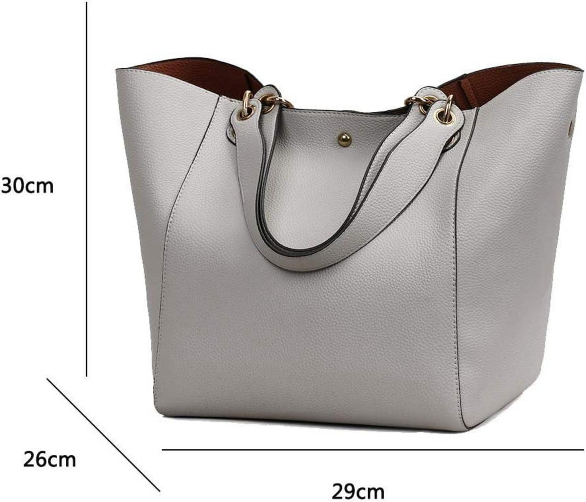 Damen PU-Leder Vintage Shopper HandtascheEimer Hobo-Tasche