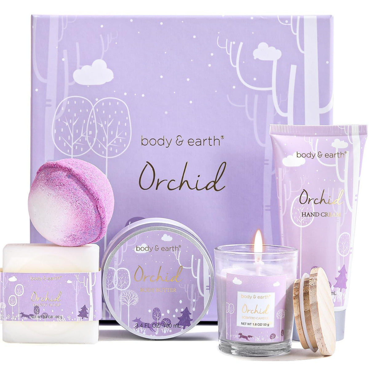 Geschenkbox Orchideenduft – 5tlg. Beauty Set für Frauen