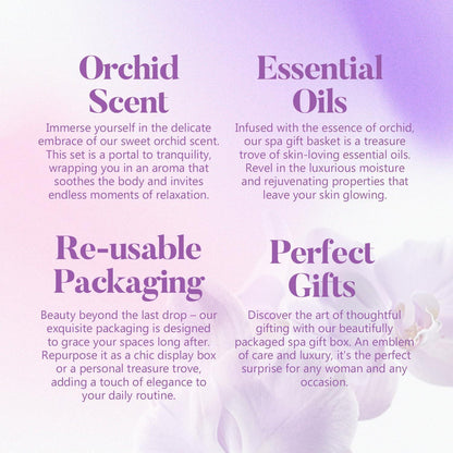 Geschenkbox Orchideenduft – 5tlg. Beauty Set für Frauen