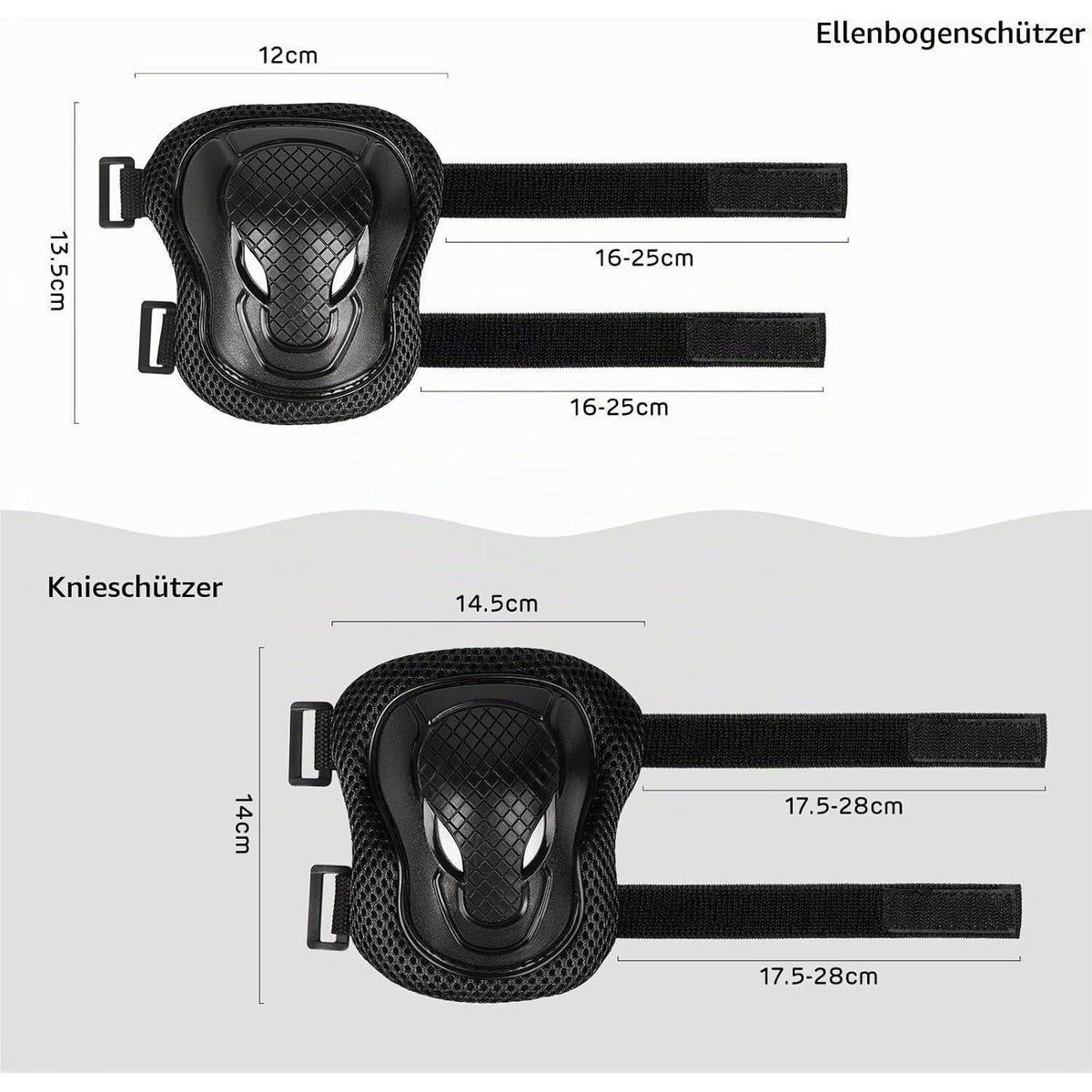 Kinder Skaterhelm Set mit Schutzausrüstung 54-58cm