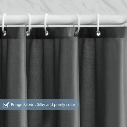 Duschvorhang Polyester Anti-schimmel Wasserdicht Dunkelgrau