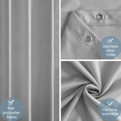 Duschvorhang Textil Polyester Schimmelresistent Waschbar Grau 120x180