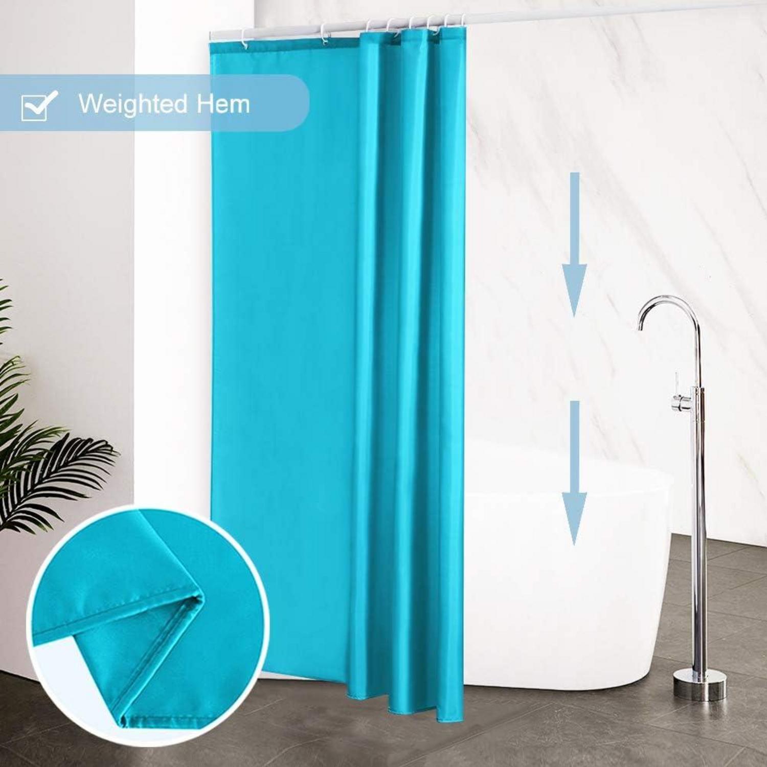 Duschvorhang Textil Anti-schimmel Wasserdicht Polyester 120x200cm Aquamarine