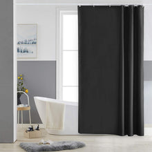 Duschvorhang Schwarz 120x180 Textil Polyester Schimmelresistent