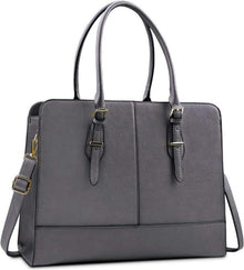 Lubardy Handtasche Damen Groß Wasserdicht 15.6 Zoll Leder Laptop