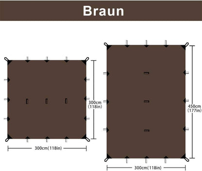 Zeltplane Tarp 190T Oxford Gewebe Wasserdicht 3x4.5M Blau