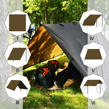 Zeltplane Tarp Hängematte Regenschutz Sonnensegel Camping 3x4.5m