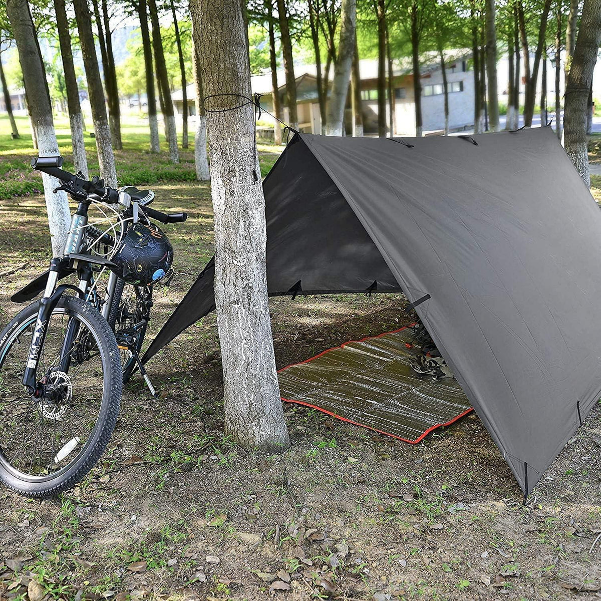 Zeltplane Tarp Hängematte Regenschutz Outdoor Camping Wasserdicht 3x3M