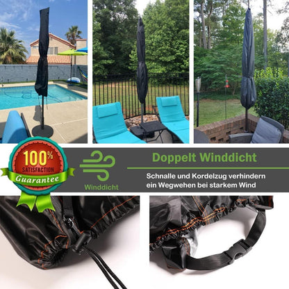 Raword Ampelschirm Schutzhülle 2-4m wasserdicht UV-Anti Windsicher 265cm