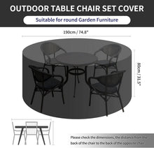 PATIO PLUS Gartentisch Abdeckung rund 190x80cm schwarz
