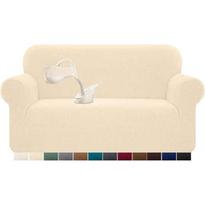 Stretch Sofabezug 2 Sitzer Beige – Wasserdicht & Elastisch