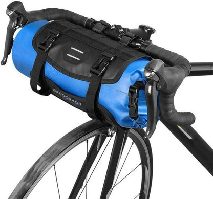 Wasserdichte Fahrrad Lenkertasche mit Rollverschluss 3L-7L Blue