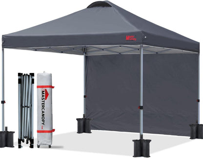 Pop up Pavillon mit Seitenwand 3x3m für Markt & Garten