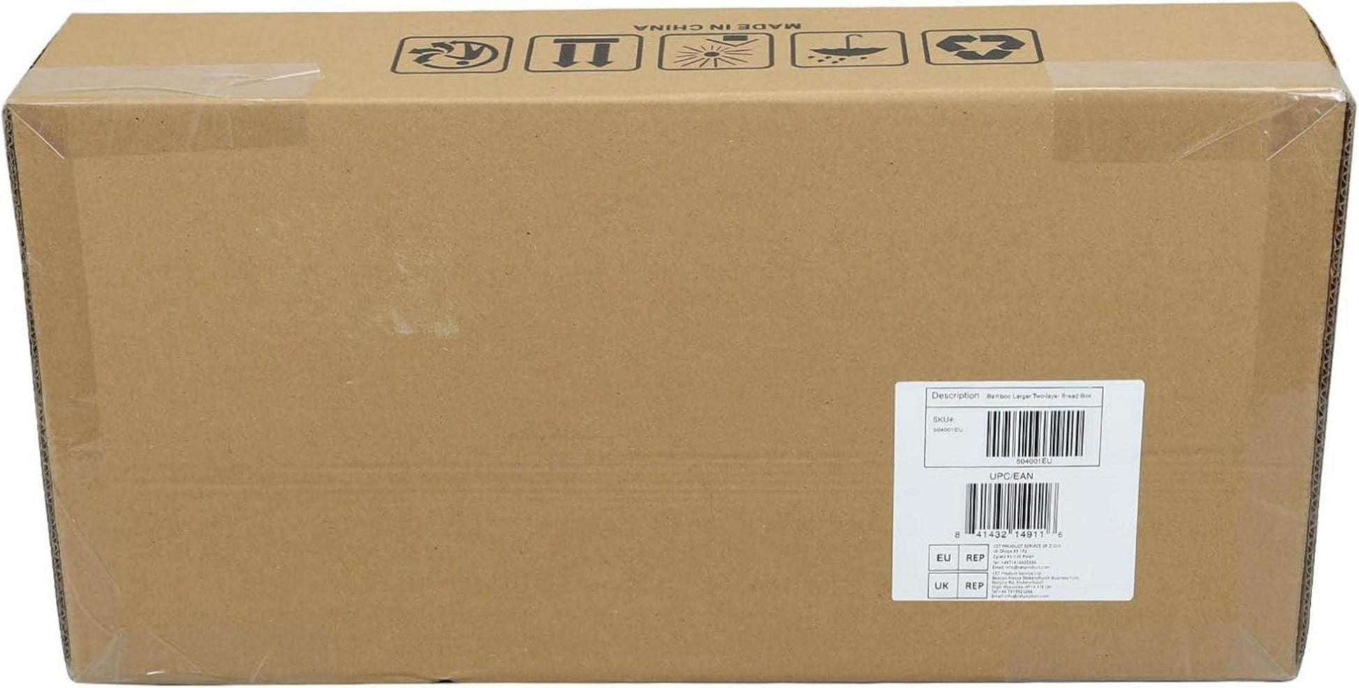 Bambus Brotkasten 2 Etagen Brotaufbewahrung pflegeleicht 50x25x37cm