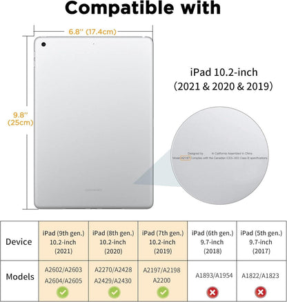 EasyAcc iPad 10.2 Zoll Hülle Transparent Ultra Dünn