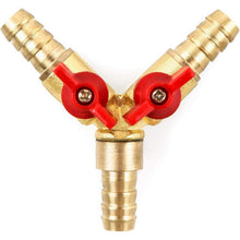 QWORK® 3 Wege Schlauchverbinder Messing 10mm Splitter