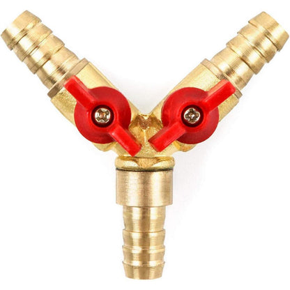 QWORK® 3 Wege Schlauchverbinder Messing 10mm Splitter