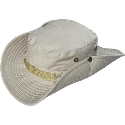 Beige Safari Sonnenhut mit UV-Schutz Anglerhut
