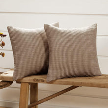 Kordsamt Kissenbezüge 55x55 cm Taupe 2er Set