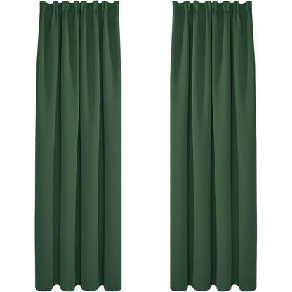 Verdunkelungsvorhänge Waldgrün 2er Set – 240x140 cm