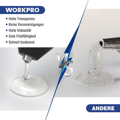 WORKPRO 100 Heißklebestifte transparent 200x11 mm für Heißklebepistole