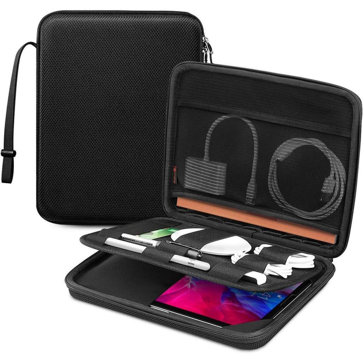 Tablet Tasche mit Organizer für 11 Zoll Geräte - Schwarz