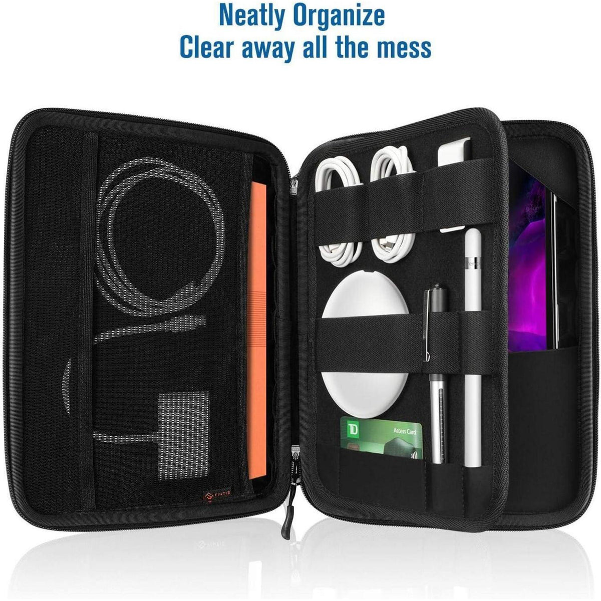 Tablet Tasche mit Organizer für 11 Zoll Geräte - Schwarz