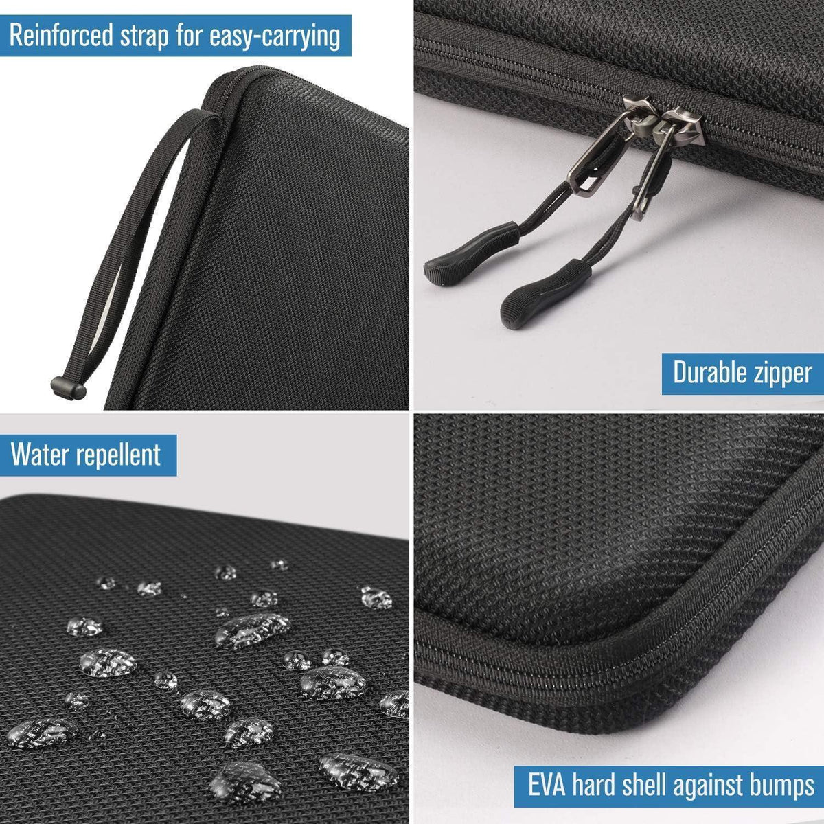 Tablet Tasche mit Organizer für 11 Zoll Geräte - Schwarz