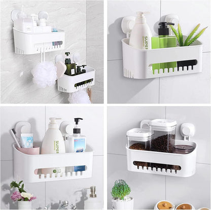 Duschkorb Saugnapf Wandregal Badezimmer Organizer 10 KG Tragkraft