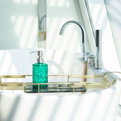 Glas Seifenspender mit Edelstahlpumpe - 340ml Küche & Bad