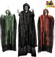 Hängende Sensenmänner Halloween Deko 3er Set 134,6 cm + 80 x 2 cm