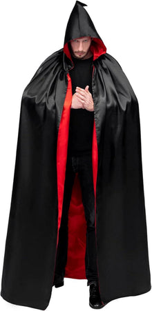 Satin Umhang mit Kapuze Halloween Vampir Kostüm Kind