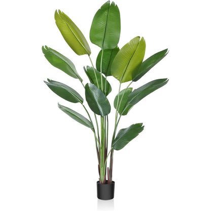 Künstliche Paradiesvogel Pflanze 180cm Tropische Palme mit