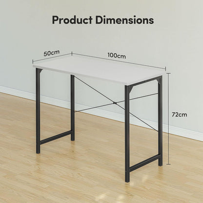 Schreibtisch Kleiner Computertisch Industrie-Design Weiß Schwarz
