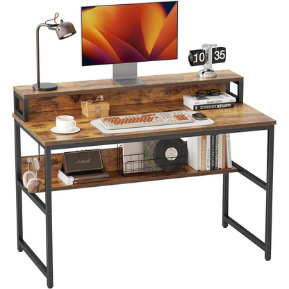 Schreibtisch Computertisch Ablage Bücherregal 120x60x88cm