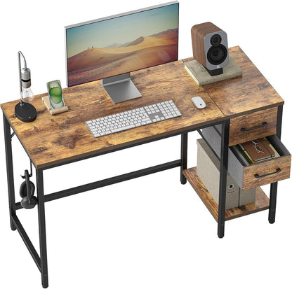 Cubiker Schreibtisch mit Regal und 2 Schubladen 120 x 60 cm Cubiker