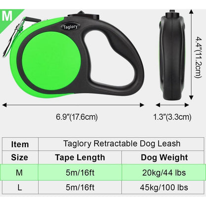 Rollleine für Hunde bis 20kg, Grün, 5m