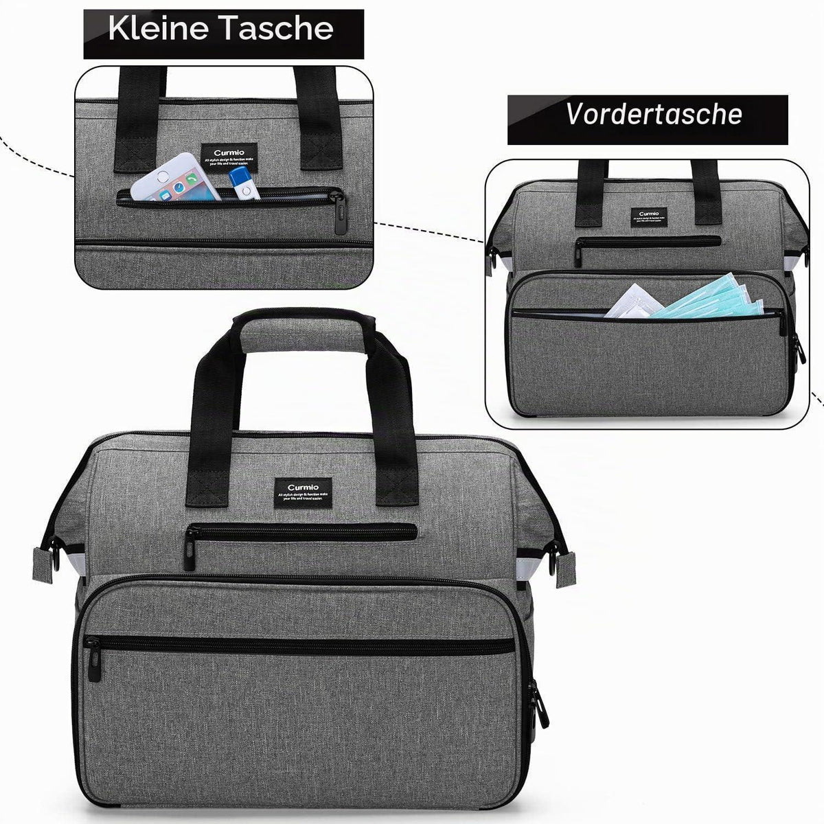 Erste-Hilfe-Tasche Grau – Medizinische Aufbewahrungstasche