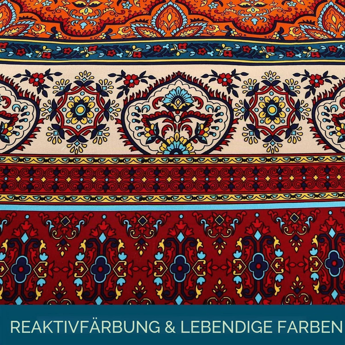 Bettwäsche-Set 220x240 Baumwolle, Ästhetisch Bunt Vintage