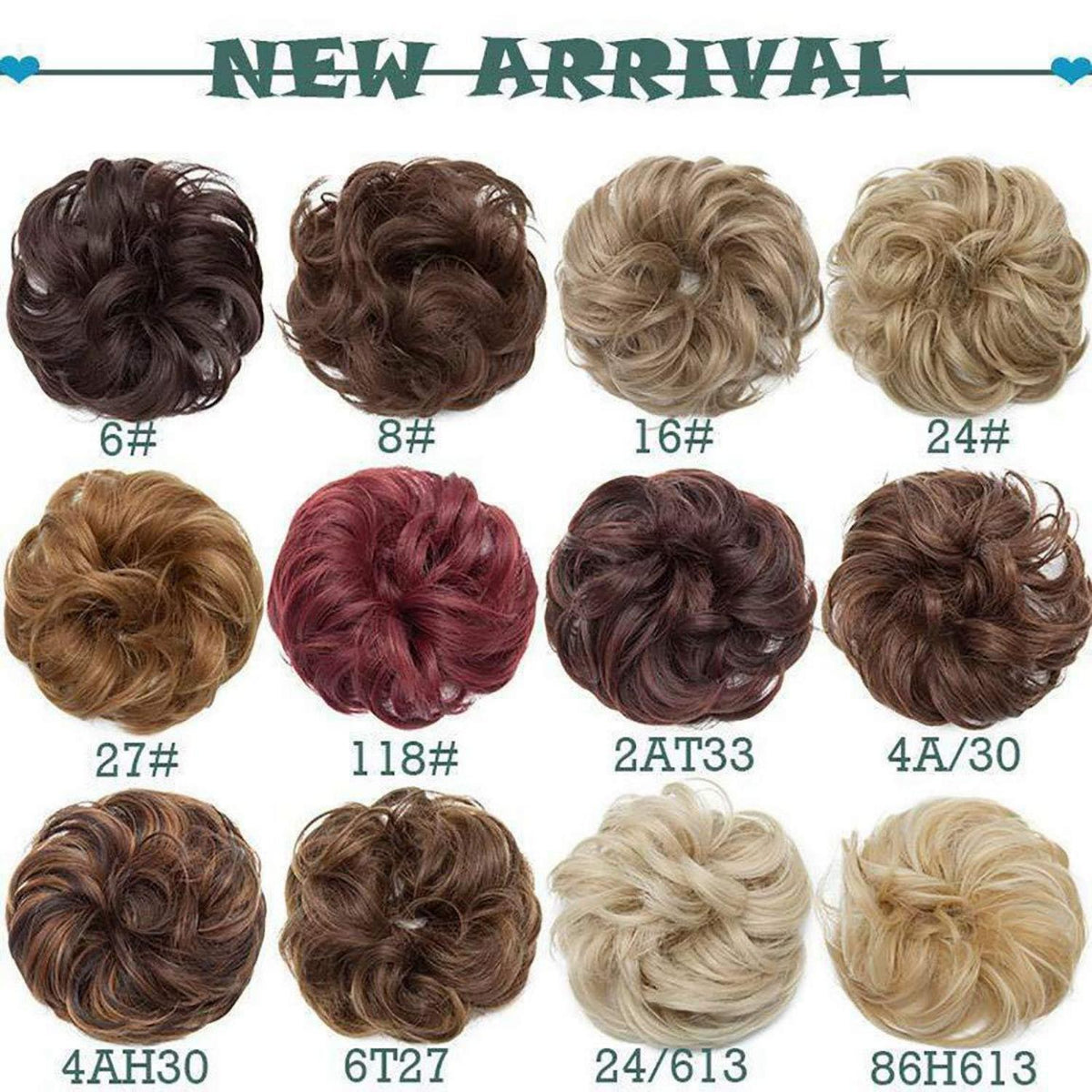 Voluminöses Haarverlängerung Haargummi Aschblond Mix