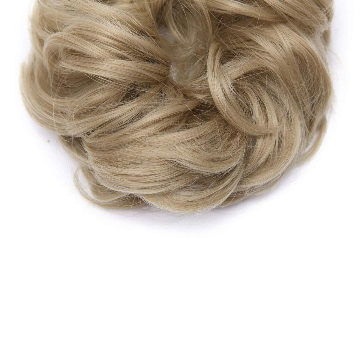 Voluminöses Dutt-Haargummi Aschblond – Haarverdichtung