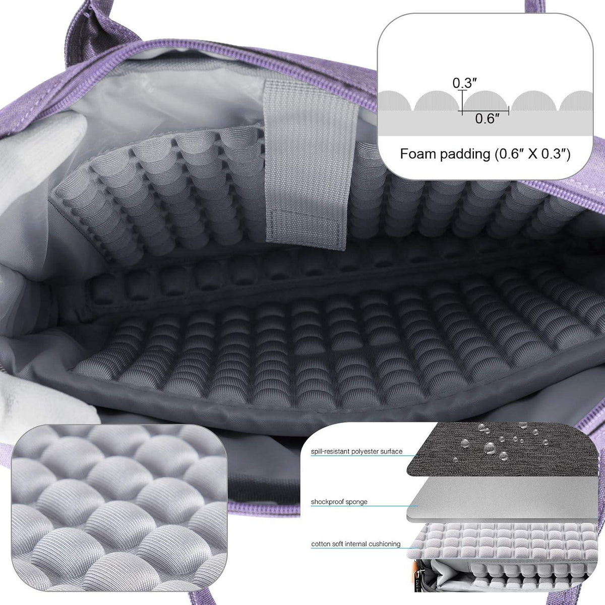 Laptoptasche 17.3 Zoll Aktentasche violett für Dell MacBook HP