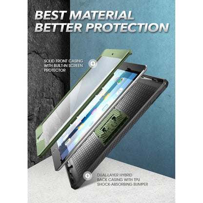 Schutzhülle für iPad 9./8./7. Gen. mit Ständer & Displayschutz Grün
