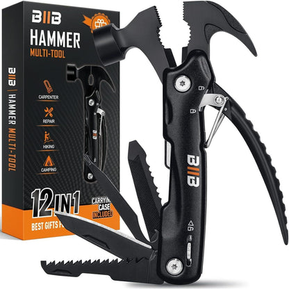 BIIB Multitool Hammer 12-in-1 Camping Geschenk für Männer